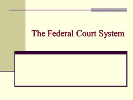 The Federal Court System The National Judiciary: Key Terms Jurisdiction Exclusive jurisdiction Concurrent jurisdiction Plaintiff Defendant Original jurisdiction.