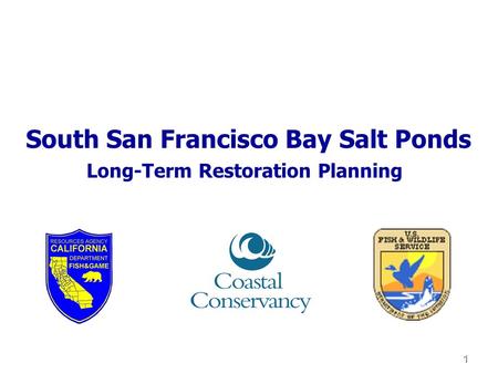 1 South San Francisco Bay Salt Ponds Long-Term Restoration Planning.