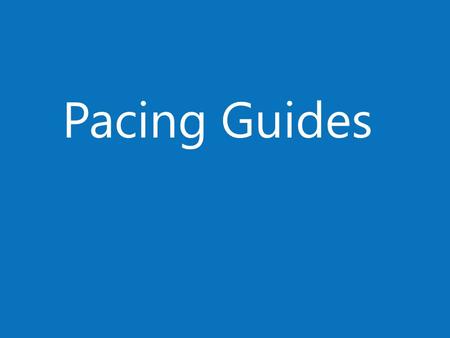 Pacing Guides. Pacing (based on 8 week/40 day program) Lesson PlansE-LearningProjects 2 Days/ 5% Lesson 1 : Understanding the Word Window and Creating.