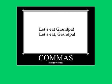 Remember, use commas to: 1.Separate items in a series: We went to the store and bought apples, bananas, and peaches. 2.Join independent clauses linked.