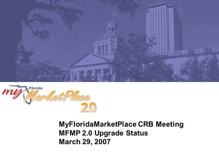 MyFloridaMarketPlace CRB Meeting