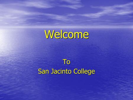 Welcome To San Jacinto College. Maintaining Status Full course load—Spring and Fall Full course load—Spring and Fall Cannot drop below 12 credit hours;