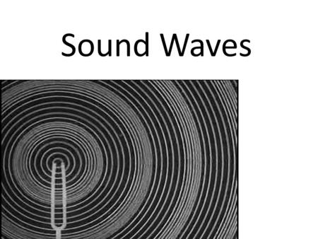 Sound Waves. Sound is a Longitudinal Wave particles vibrate parallel to the direction of the motion of the wave.