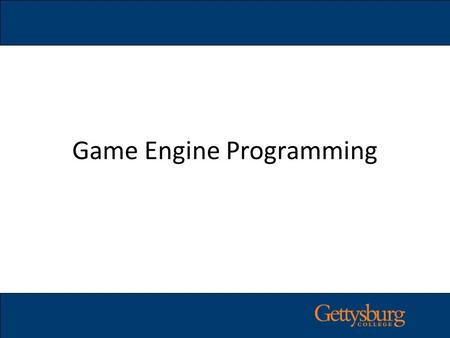 Game Engine Programming. Game Engine Game Engine Rendering Engine (OGRE) Rendering Engine (OGRE) Physics Engine (Bullet) Physics Engine (Bullet) Input/Output.