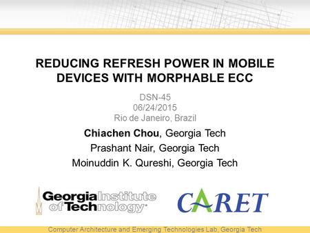 Reducing Refresh Power in Mobile Devices with Morphable ECC