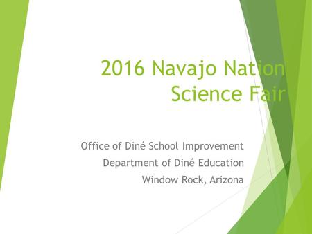 2016 Navajo Nation Science Fair