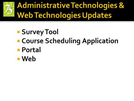  Survey Tool  Course Scheduling Application  Portal  Web.