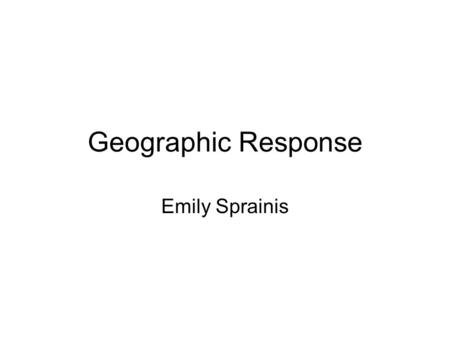 Geographic Response Emily Sprainis. Question Describe how the issue of the rainforest destruction in Latin America affects the region and the global community.