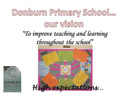 High expectations… “To improve teaching and learning throughout the school”