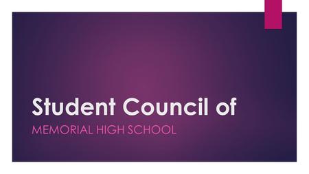 Student Council of MEMORIAL HIGH SCHOOL. MHS Student Council.