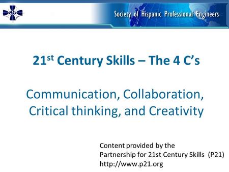21st Century Skills – The 4 C’s