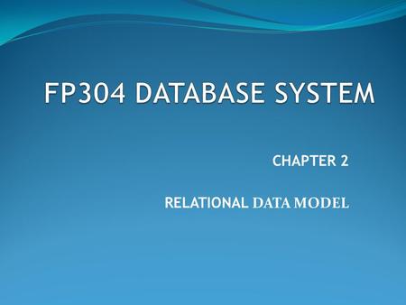 CHAPTER 2 RELATIONAL DATA MODEL. DEFINITION OF DATABASE Shared collection of logically related data (and a description of this data), designed to meet.