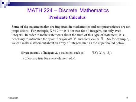 MATH 224 – Discrete Mathematics