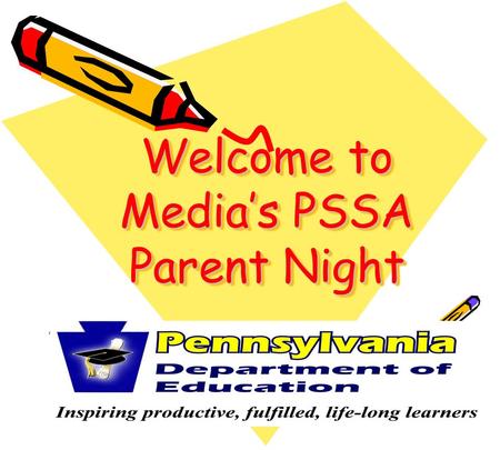 Welcome to Media’s PSSA Parent Night. Reading in 2007 March 12-23, 2007 Grades 3, 4, 5, 6, 7, 8, & 11 Multiple-Choice Open-Ended Item-specific Scoring.