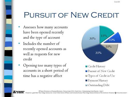 © Family Economics & Financial Education – Revised April 2010– Credit Unit – Understanding Credit Reports – Slide 1 Funded by a grant from Take Charge.