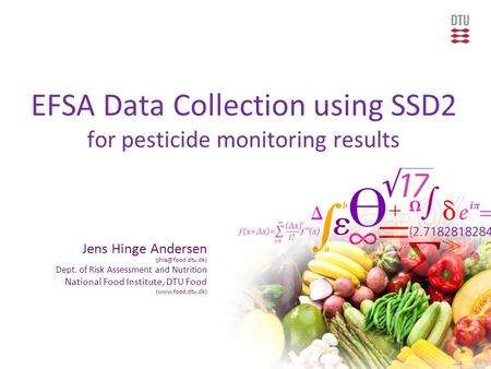 EFSA Data Collection using SSD2