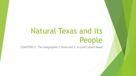 Natural Texas and its People