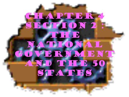 Chapter 4 section 2 : The National Government and the 50 States
