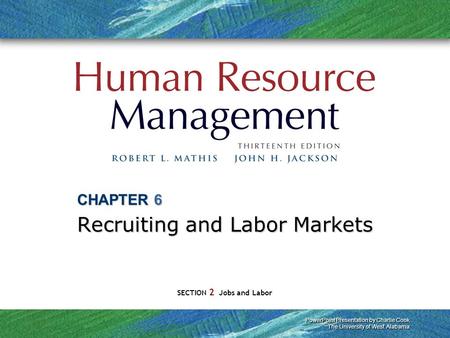 CHAPTER 6 Recruiting and Labor Markets