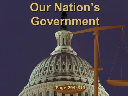 Our Nation’s Government Page 294-313. Vocabulary Democracy - a government run by the people Democracy - a government run by the people Citizen - a member.