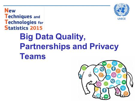 Big Data Quality, Partnerships and Privacy Teams.
