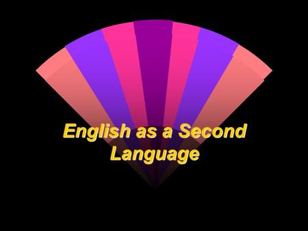 English as a Second Language. Vocabulary Terms w ESL w ESOL w CLD w The field of English as a Second Language w The learners who participate ESL w Culturally.