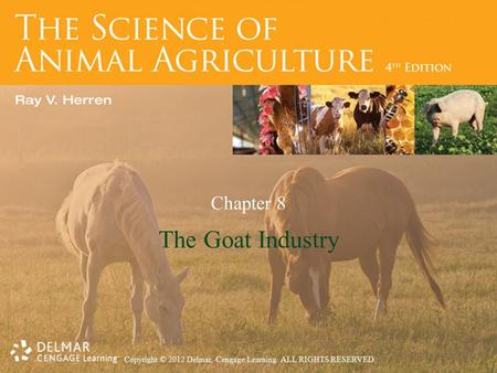 Copyright © 2012 Delmar, Cengage Learning. ALL RIGHTS RESERVED. Chapter 8 The Goat Industry.