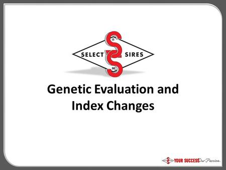 Genetic Evaluation and Index Changes. HA-USA Fertility Index Fertility Index =.64 x PTA Daughter Pregnancy Rate (DPR).18 x PTA Cow Conception Rate (CCR).18.