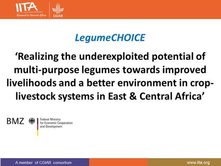 ‘Realizing the underexploited potential of multi-purpose legumes towards improved livelihoods and a better environment in crop- livestock systems in East.