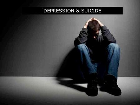 DEPRESSION & SUICIDE. Depression – What is it? Feelings of sadness, hopelessness & despair that persist and interfere with academics, work performance.