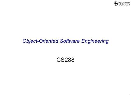 1 Object-Oriented Software Engineering CS288. 2 Interfaces Interfaces are contracts Contracts between software groups Defines how software interacts with.