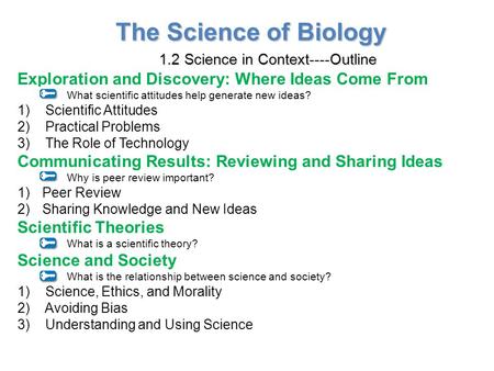 1.2 Science in Context----Outline
