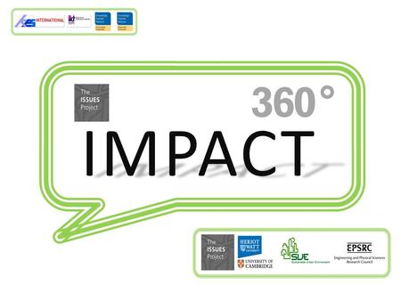 IMPACT 360°. SUE SUCCESS STORIES WHAT HAVE WE LEARNED?