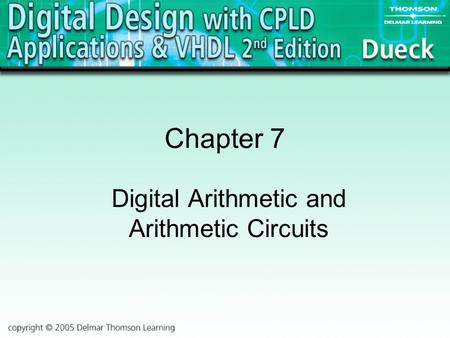 Digital Arithmetic and Arithmetic Circuits