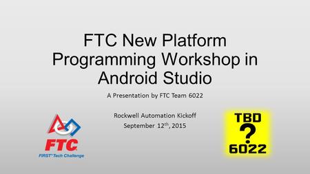 FTC New Platform Programming Workshop in Android Studio