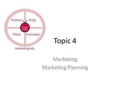 Marketing Marketing Planning