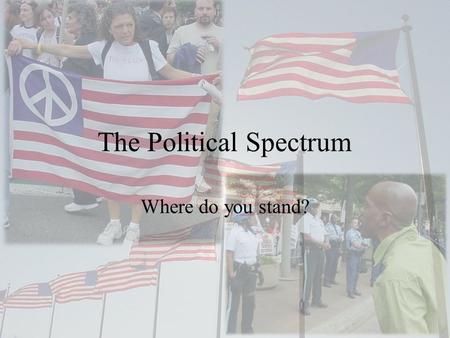 The Political Spectrum Where do you stand?. What is a Continuum? A person’s views on the issues help determine where they fall on the political spectrum.