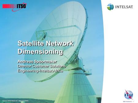 Satellite Network Dimensioning