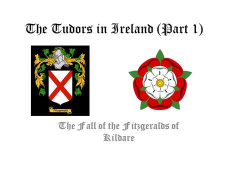 The Tudors in Ireland (Part 1) The Fall of the Fitzgeralds of Kildare.