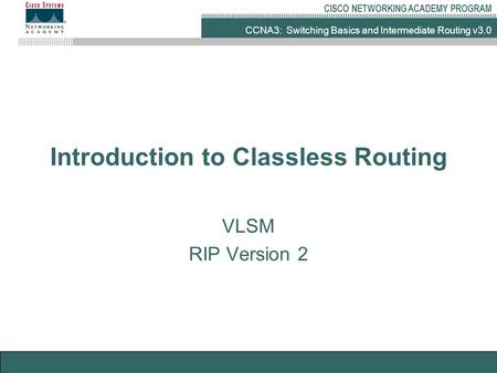 Introduction to Classless Routing