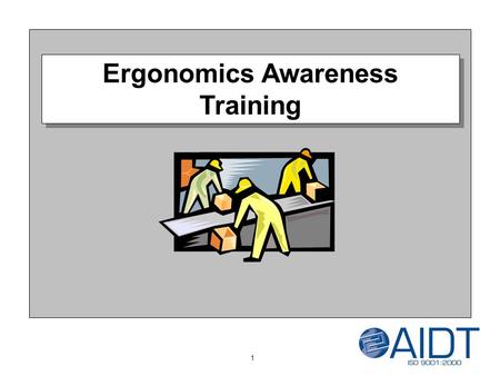 Ergonomics Awareness Training