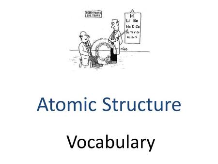 Vocabulary Atomic Structure. anion ___ are negatively charged ions - atoms that take electrons.