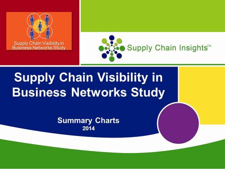 Supply Chain Visibility in Business Networks Study Summary Charts 2014.