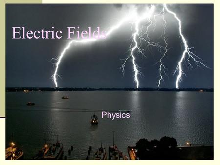 Electric Fields Physics.