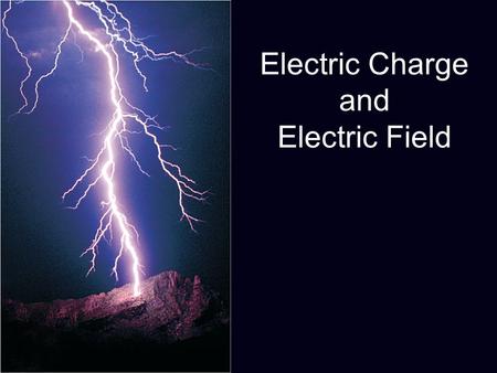 Electric Charge and Electric Field. Write at least three questions that you have about ELECTRICITY.