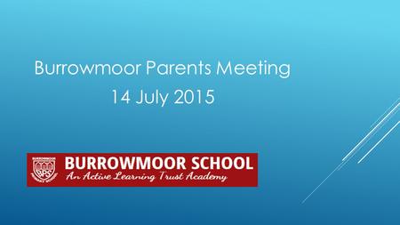 Burrowmoor Parents Meeting 14 July 2015.  Staffing for September  What’s happening in the classrooms?  What’s happening in the wider school?  Questions.