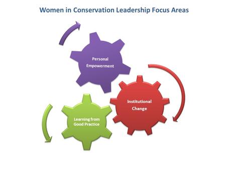 Women in Conservation Leadership Focus Areas Institutional Change Learning from Good Practice Personal Empowerment.
