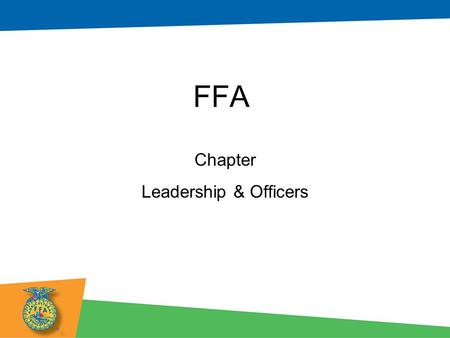 FFA Chapter Leadership & Officers. Chapter Leadership What is leadership? –Definition: Influence –What does influence look like in our chapter? –What.