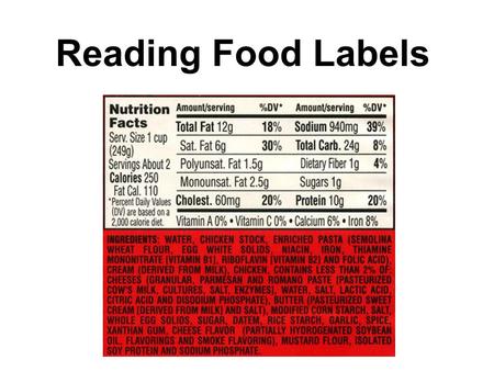 Reading Food Labels. The serving size and amount of servings per container is your real key to knowing how many calories and other nutrients are in the.
