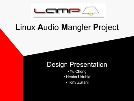 Linux Audio Mangler Project Design Presentation Yu Chong Hector Urtubia Tony Zuliani.